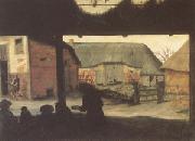 Cornelis van Dalem, Farmyard with a Beggar (mk05)